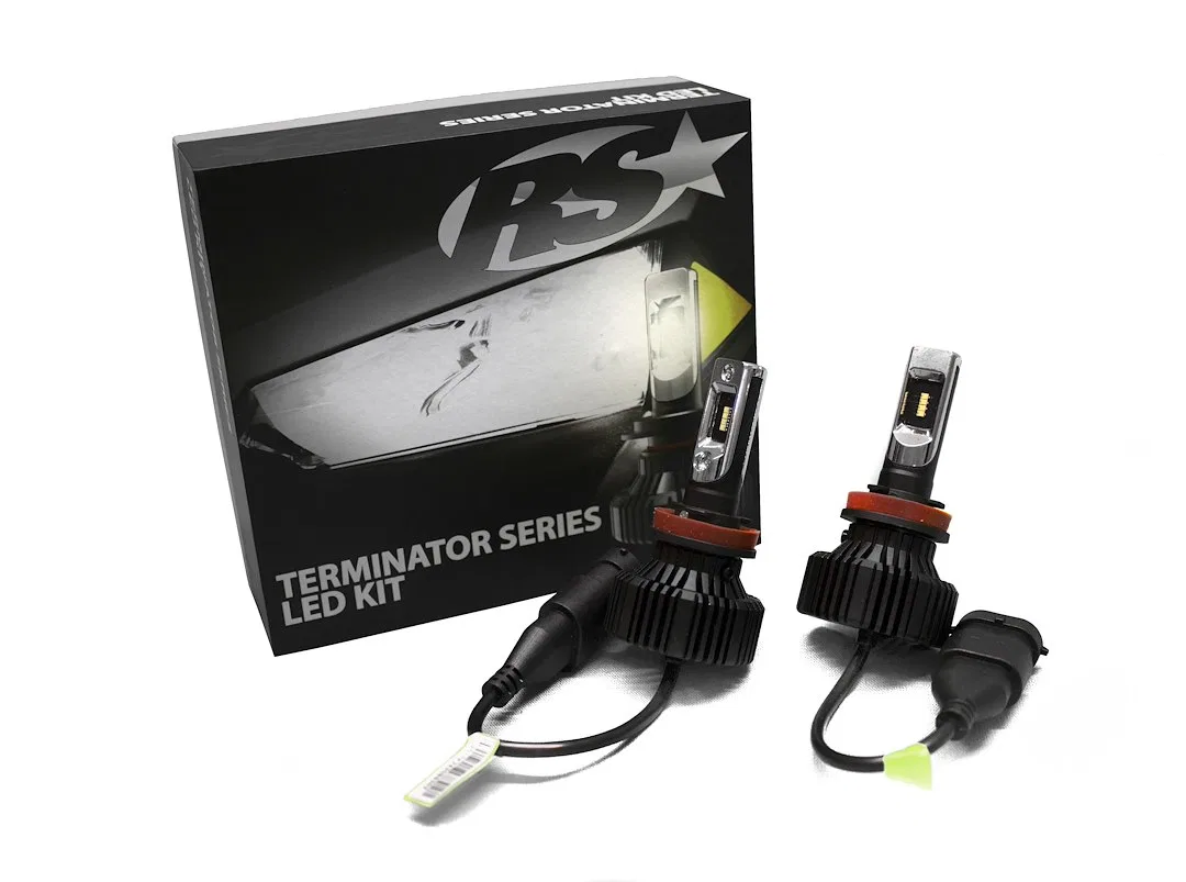 9012TLED – RACESPORT LT Headlight Bulb, 9012 LED Bulb 12 Volt White Beam Color 2000 Lumens Fanless Design Shallow Mou...